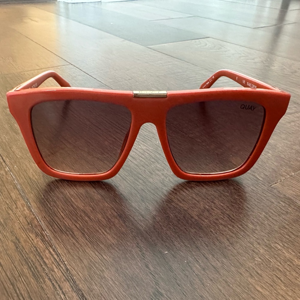 Quay Name Drop Brown Fawn Square Sunglasses